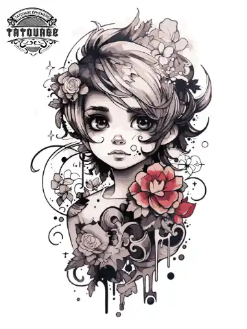 tatouage ephemere manchette manga Tatouage éphémère manchette manga