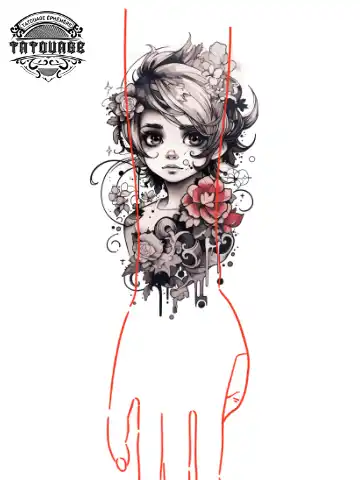 tatouage ephemere manchette manga photo Tatouage éphémère manchette manga