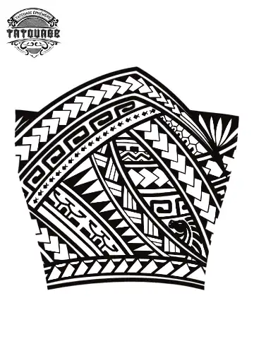 Tatouage éphémère manchette maorie homme