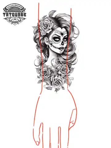 Tatouage éphémère manchette mexicaine