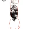 Tatouage éphémère manchette montagne