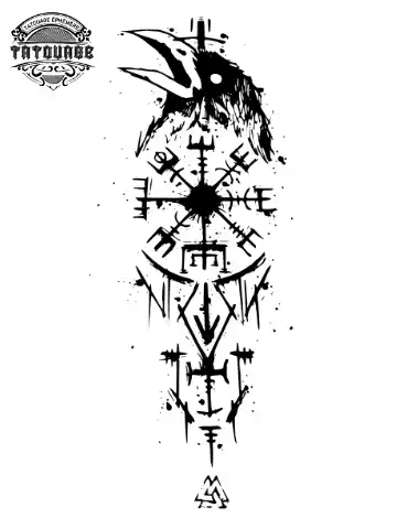 tatouage ephemere manchette nordique Tatouage éphémère manchette nordique