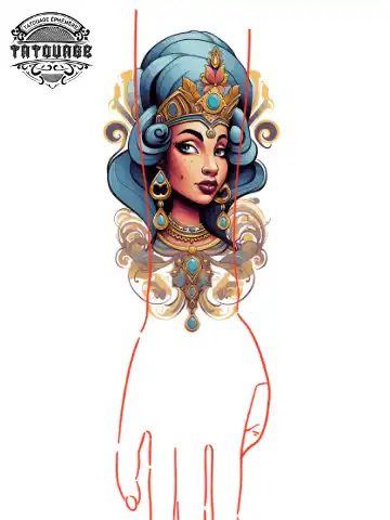 Tatouage éphémère manchette oriental