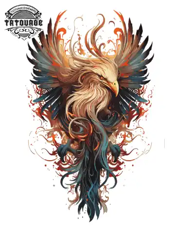 tatouage ephemere manchette phoenix Tatouage éphémère manchette phœnix