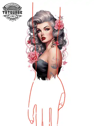 tatouage ephemere manchette pin up photo Tatouage éphémère manchette pin up