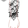 Tatouage éphémère manchette pivoine