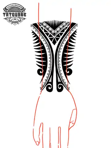 tatouage ephemere manchette polynesien photo Tatouage éphémère manchette polynésien