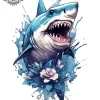 tatouage ephemere manchette requin Tatouage éphémère manchette requin