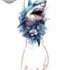 tatouage ephemere manchette requin photo Tatouage éphémère manchette requin