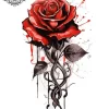 Tatouage éphémère manchette rose homme
