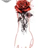 Tatouage éphémère manchette rose homme