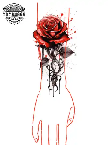 Tatouage éphémère manchette rose homme