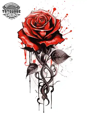 Tatouage éphémère manchette rose homme