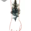 Tatouage éphémère manchette sapin