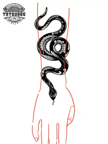 tatouage ephemere manchette serpent photo Tatouage éphémère manchette serpent