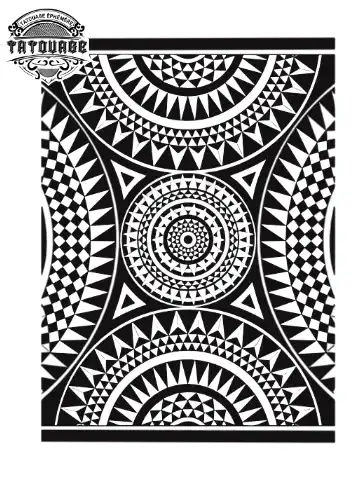 tatouage ephemere manchette tahitien Tatouage éphémère manchette tahitien