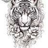 tatouage ephemere manchette tigre Tatouage éphémère manchette tigre