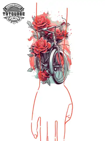Tatouage éphémère manchette vélo