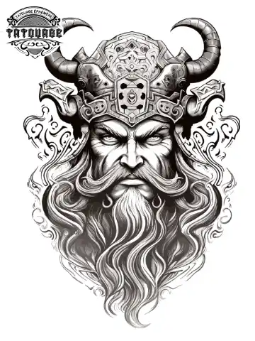 Tatouage éphémère manchette viking