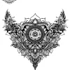 tatouage ephemere mandala cou Tatouage éphémère mandala cou