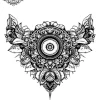 Tatouage éphémère mandala cou homme