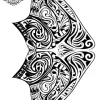 Tatouage éphémère maorie cou