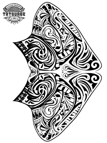 Tatouage éphémère maorie cou