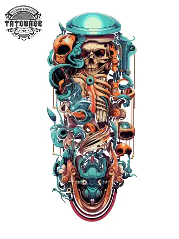 Tatouage éphémère mollet amortisseur