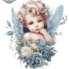 tatouage ephemere mollet ange Tatouage éphémère mollet ange