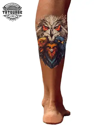 tatouage ephemere mollet animaux photo Tatouage éphémère mollet animaux