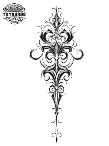 Tatouage éphémère mollet arabesque