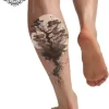 tatouage ephemere mollet arbre photo Tatouage éphémère mollet arbre
