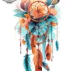 tatouage ephemere mollet attrape reve Tatouage éphémère mollet attrape rêve