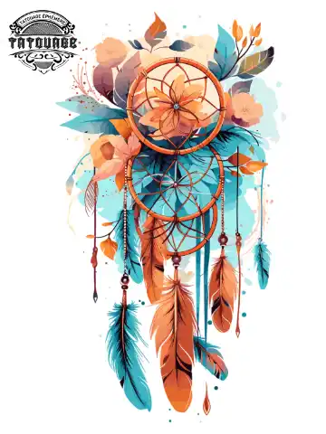 tatouage ephemere mollet attrape reve Tatouage éphémère mollet attrape rêve