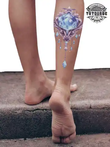 tatouage ephemere mollet bijoux photo Tatouage éphémère mollet bijoux