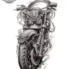 Tatouage éphémère mollet bikers