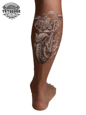 tatouage ephemere mollet bikers photo Tatouage éphémère mollet bikers