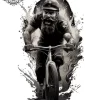 Tatouage éphémère mollet cycliste