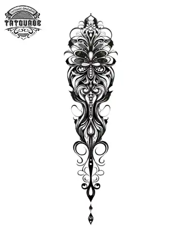 tatouage ephemere mollet dentelle Tatouage éphémère mollet dentelle