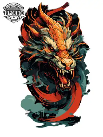 tatouage ephemere mollet dragon Tatouage éphémère mollet dragon