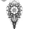 Tatouage éphémère mollet femme mandala