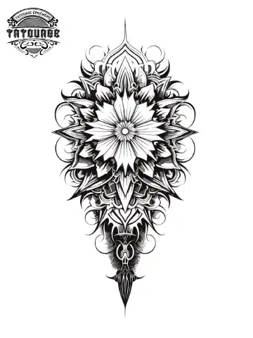 Tatouage éphémère mollet femme mandala