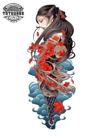 Tatouage éphémère mollet femme