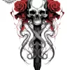 Tatouage éphémère mollet homme