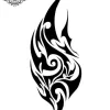 Tatouage éphémère mollet homme tribal