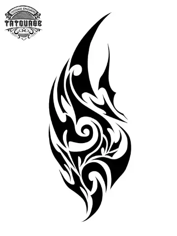 Tatouage éphémère mollet homme tribal