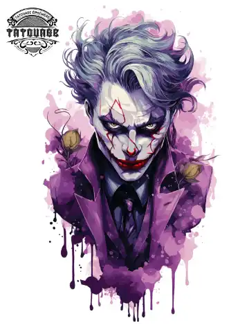 tatouage ephemere mollet joker Tatouage éphémère mollet joker