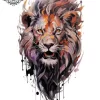 tatouage ephemere mollet lion Tatouage éphémère mollet lion