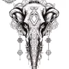 Tatouage éphémère mollet mandala