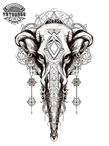 Tatouage éphémère mollet mandala